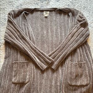 Billabong Taupe Ribbed Cardigan